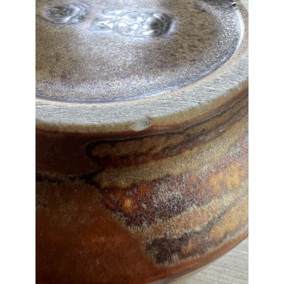 Iron Mountain Stoneware Pottery Roan Creamer Brown, Small Chip On Bottom See Pic - Picture 11 of 11